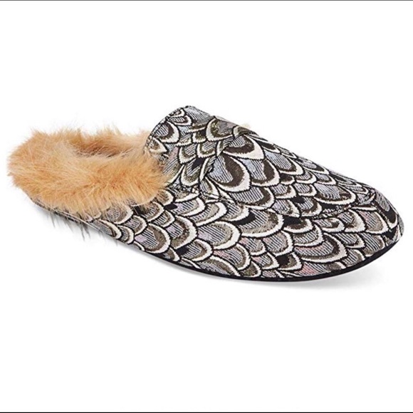 INC International Concepts Shoes - Inc Faux Fur Beautiful Slide Slippers SM-XL